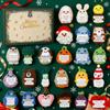Christmas Countdown Cute 2D Acrylic Pendant Ornament 24 Days Handmade Positive Animals for Adults Kids Teens Women Holiday