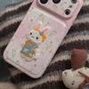 ins cute tulip embroidery rabbit for iphone17ProMax Apple 17 mobile phone case 16 new 15pro cartoon 14 creative 13 women's 16promax silicone anti-drop