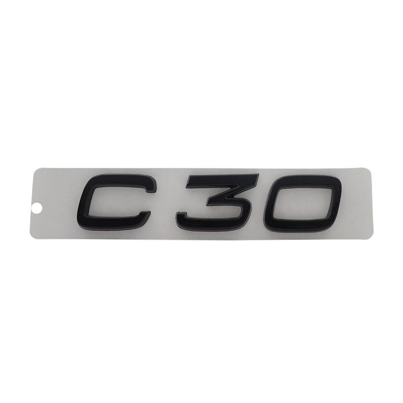 3D Premium C30 C40 Letters for Sweden SUV Off Road Car Engine Hood Fender Trunk Tail Rear Decal Emblem Badge Sticker