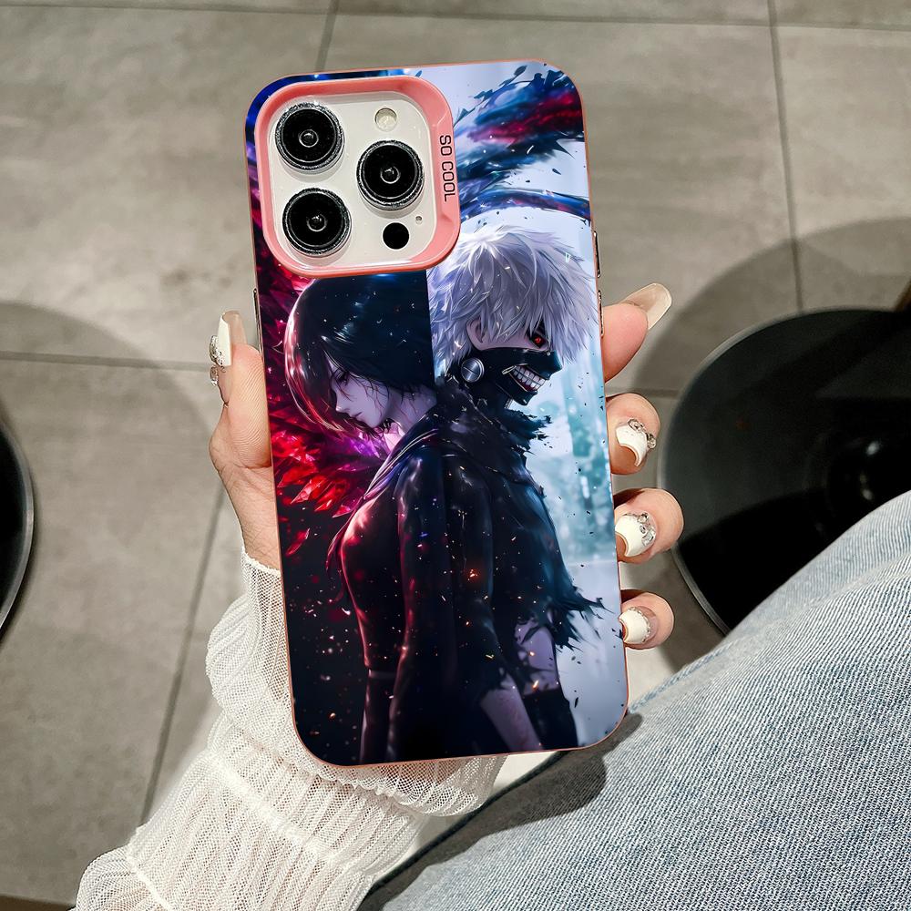 Anime Tokyo Ghoul Mobile Phone Case for iPhone 17 16 15 14 13 12 11 X XR XS 8 7 Pro Max Plus Translucent Pink Cover Cover Pretty