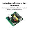 200W Power Inverter DC 12-14.5V to AC 220V 50Hz with Switch & Fan Interface Overload Protection for Projector Fan TV