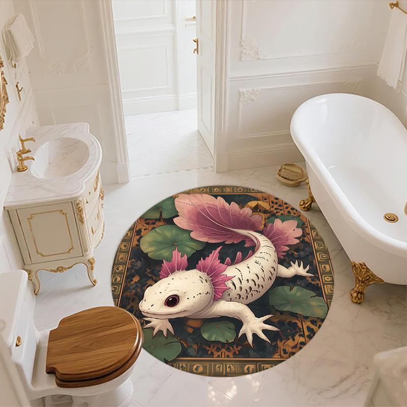 Salamander,Round Area Rug,Carpet Rug for Living Room Bedroom Sofa Playroom Decor,Non-slip Floor Mat