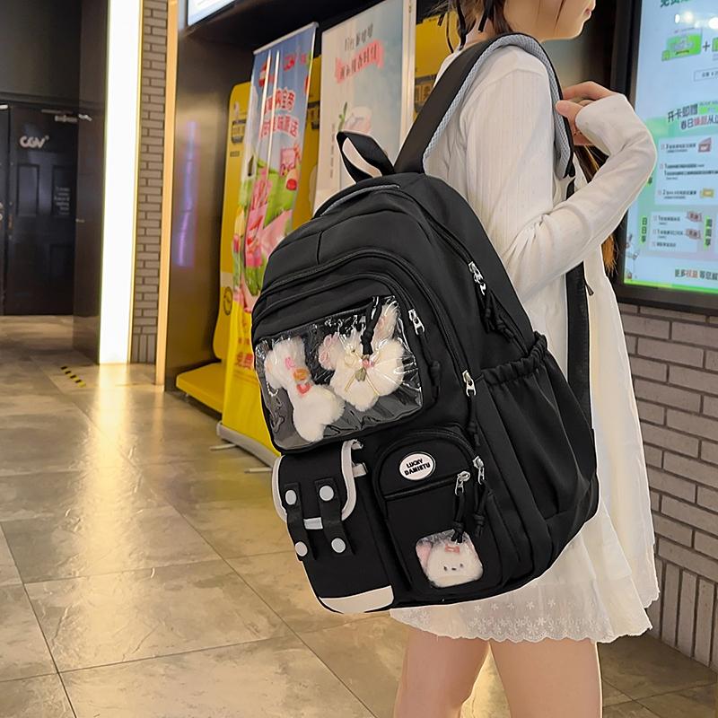 College Style Schoolbag Junior High School Students Lightweight Backpack Commuter Large Capacity Backpack