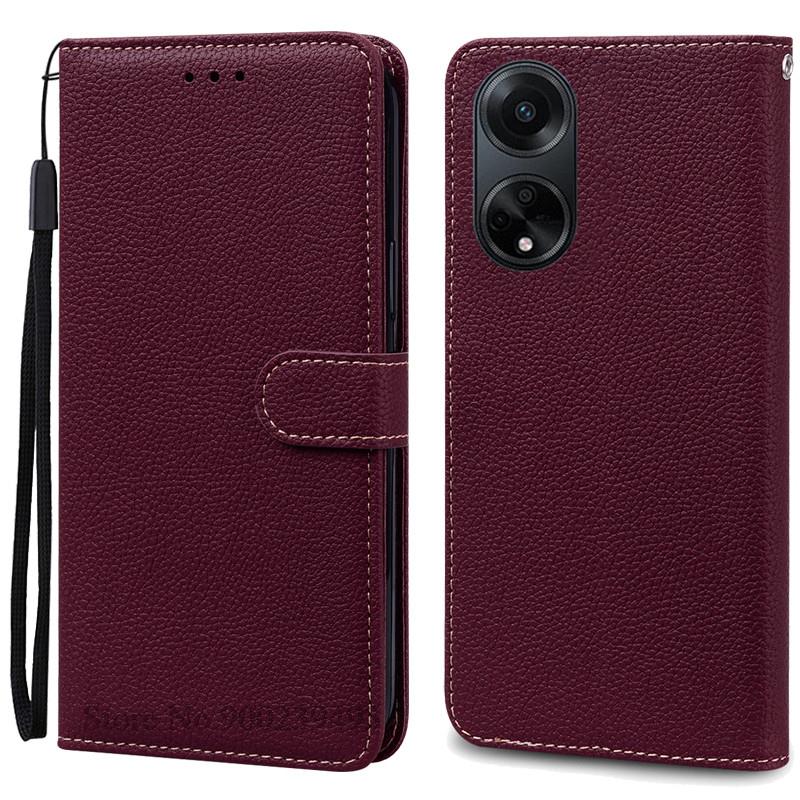 

Для OPPO A98 5G A 98 чехол силиконовый мягкий TPU кожаный кошелек чехол для OPPO A98 2023 CPH2529 OPPOA98 флип-чехол Fundas Cover for Oppo A98 5G вино красного