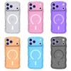 ins Style Wave For Magsafe Glitter Transparent Phone Case For iPhone 15 16 17 Pro Max Plus Lens Protection Wireless Charge Cover