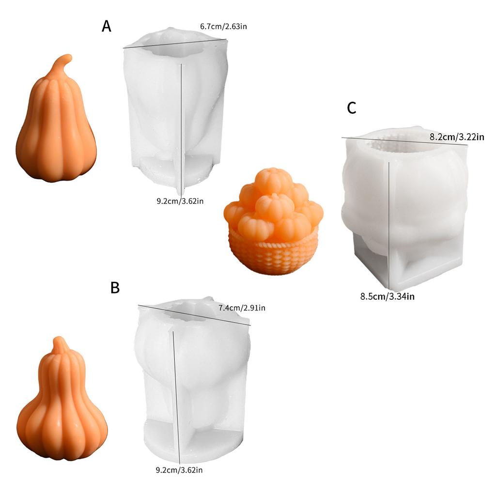 Halloween Pumpkin Silicone Molds for Candle Soap Candy Silicone Chocolate Molds Fondant Molds Cake Fondant Baking Tool