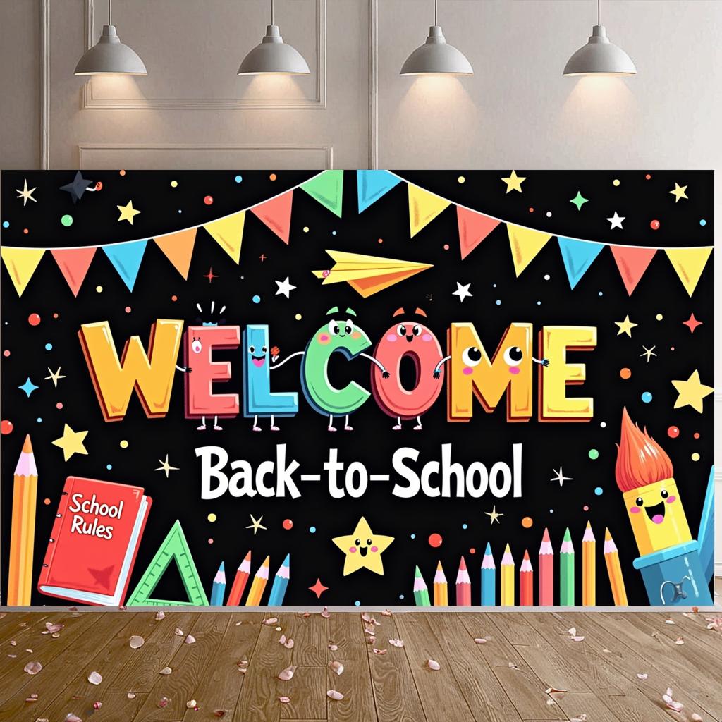 Student Banner Vibrant Colors Welcome Banner Educational Banner Decorative Flags Welcome Sign For Welcome Ceremony Indoor