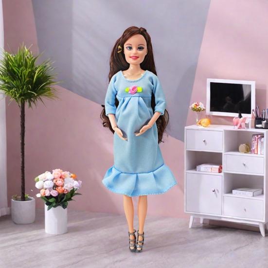 Yousheng 1/2Pcs Pregnant Mother Toy with Baby Dolls Moving Joints Design Eco-friendly No Odor Fashion Creative Pregnant Dolls