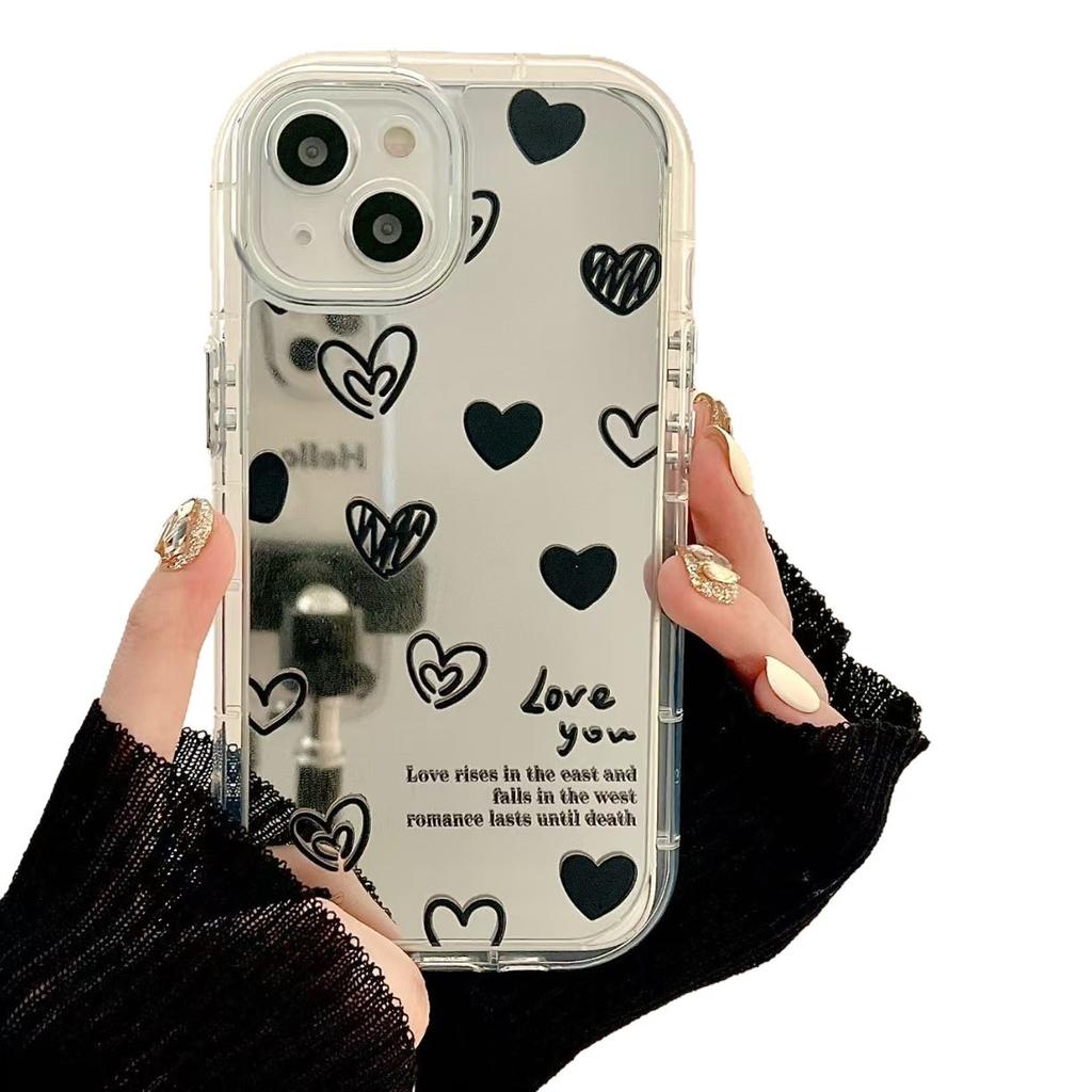 Full screen love applies to iPhone16plus Apple 15 mobile phone case/14/13ProMax/XR Huawei Xiaomi