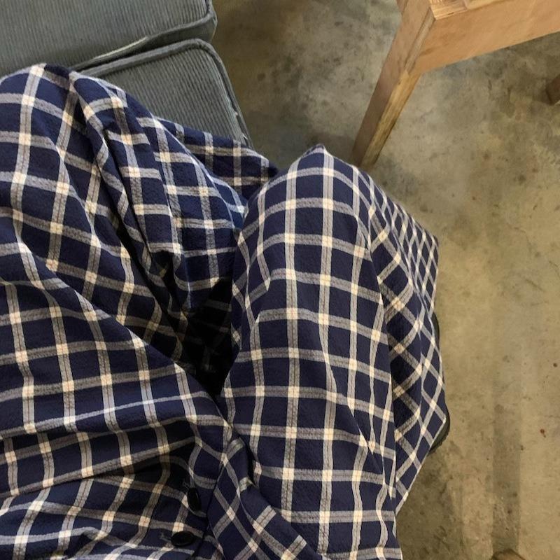 Blue Plaid Pants Women's Summer Thin High Waist Drape Retro Wide-leg Pants Thin Versatile Casual Loose Straight-leg Pants