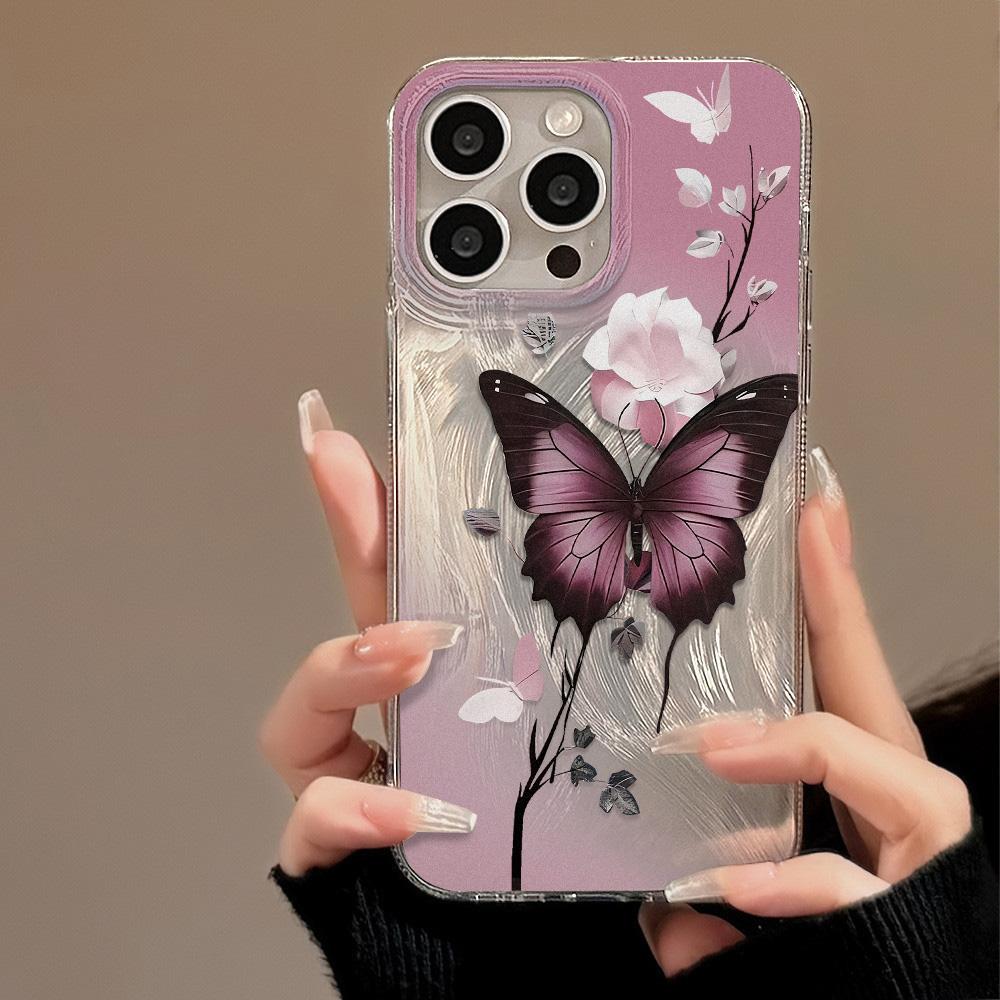 

Чехол для телефона Feather Luster для Samsung A53 A14 A33 A12 A32 S24 S23 Plus S20 S21 FE для iPhone 17 15 16 13 Pro 17 16 Pro Max Чехол для телефона с бабочкой и бантом iPhone 17 чистый