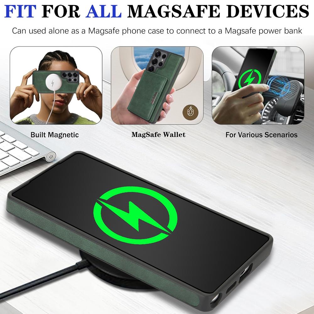 2 In 1 Leather Phone Case for Samsung Galaxy S25 Ultra S24 Plus S23  S25U S24U S23U Magnetic 5 Cards Holder Slots Phone Cover