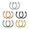 Stainless Steel Cone Spike Horseshoe Circular Septum Nose Ring Nipple Hoops Nose Septum Eyebrow Ear Piercing Body Jewelry