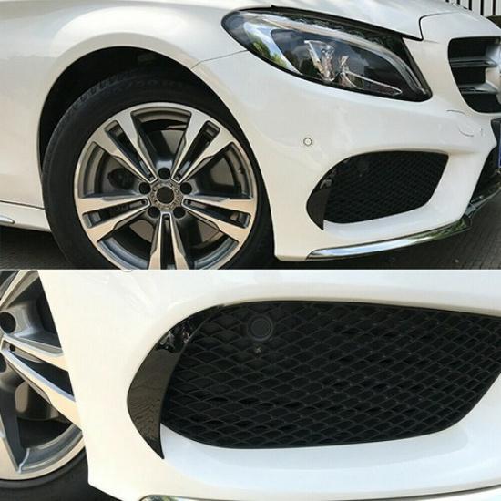 Gloss Black Front Bumper Air Vent Cover Fits Mercedes Benz W205 C-Class 15-18