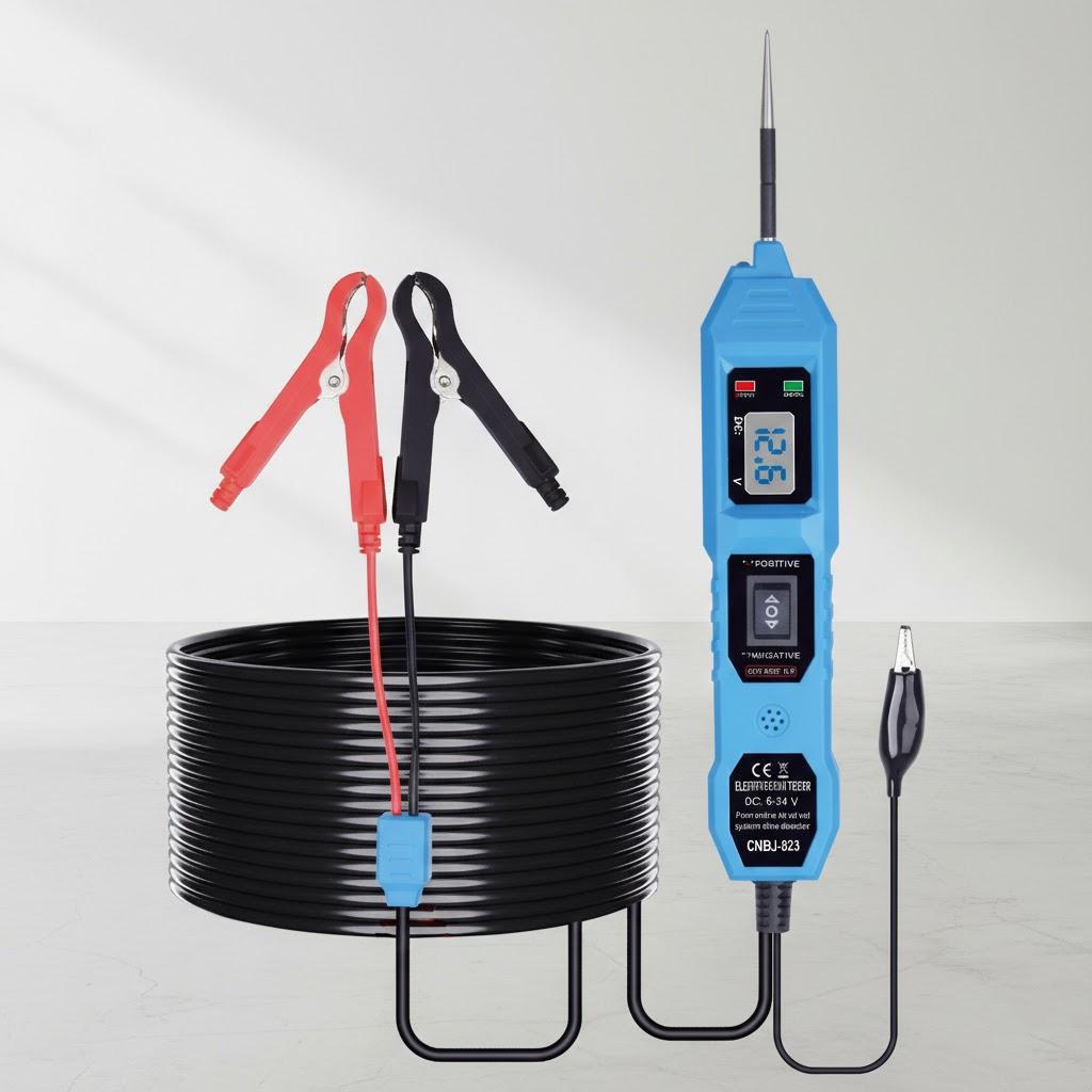 

Multifunctional Car Electrical Circuit Tester Diagnostic Tool Power Probe Kit with LCD Display for Auto Repair синий