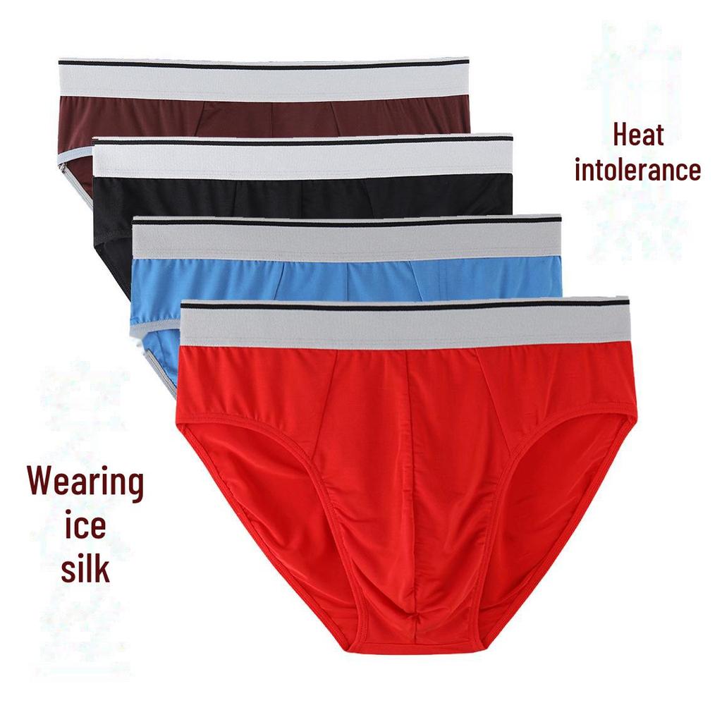 Pánske modálne bambusové hodvábne slipy - Priedušné, Veľká veľkosť, Letné tenké