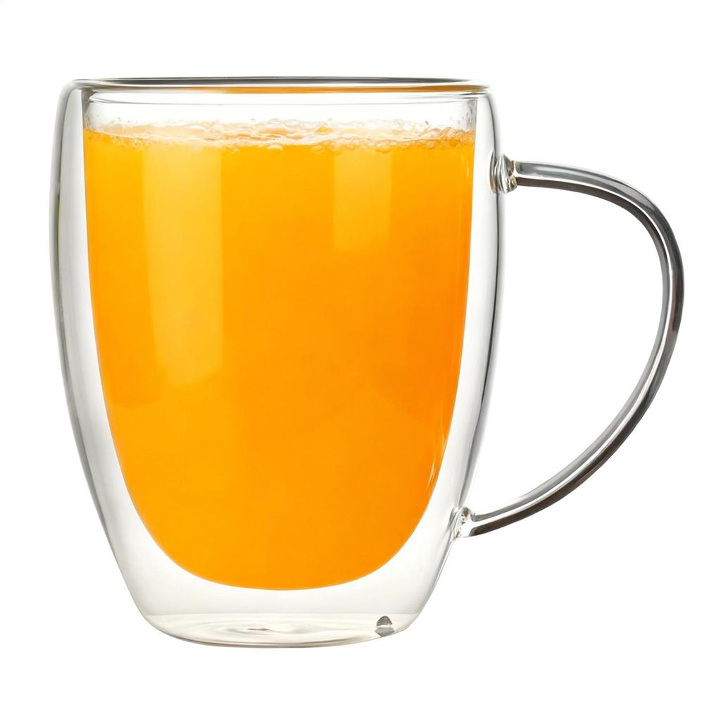 Doppelschichtige Kaffeetassen Hitzebeständiges Transparentes Trinkgeschirr Isolierglas Saftbecher Für Cappuccino Latte Tee Saft