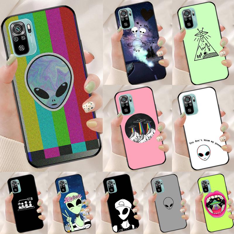 Aesthetic Alien Cover For Xiaomi Redmi Note 14 13 12 9 10 11 Pro 9S 10S 11S 12S Redmi 14C 10C 12C 13C Case