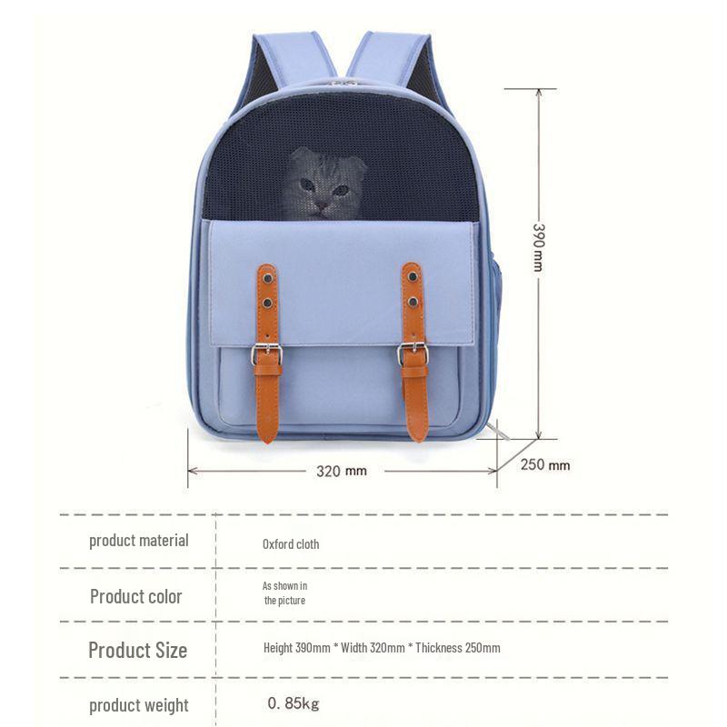 Foldable Transparent Cat Backpack - Portable Double Shoulder Outdoor Carrier