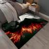 15er Größe Schwarz-Weiß Adler Muster Teppich für Wohnzimmer Badezimmermatte Kreative Fußmatte Teppich für Schlafzimmer
