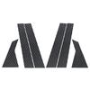 6pcs/set Carbon Fiber Car Mirror Effect Car Door Middle Column Window Center BC Pillar Post Cover Trim Fit For Honda Civic Sedan 2016-2021