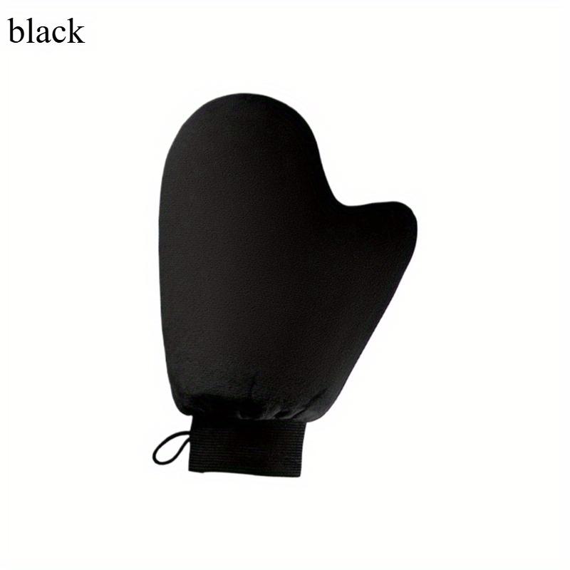 

Black or Brown Body Lotion Glove - Quick Self-Tanning Oil Applicator, Sunscreen & Essential Oils Massage Mitt with Velvet Coating чорний