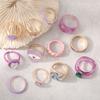 Ring, Personalized Candy Color, Colorful Oil Drip Diamond 12-Piece Set, Ring Jewelry.