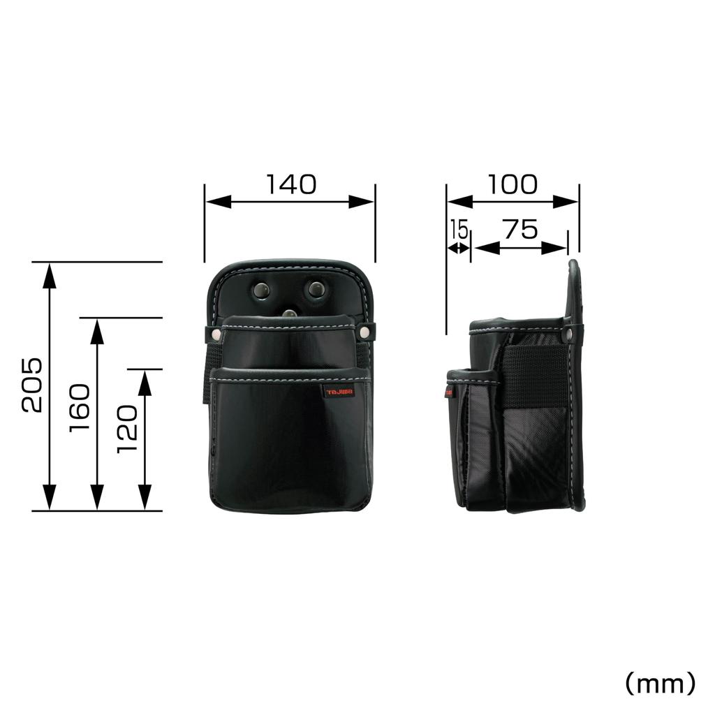 Tajima Safe System Safe Waist Standarddesign geeignet für eine Vielzahl von Seiten-Gürtelschlaufen ermöglichen Anpassung mit zusätzlichem Safe Gesamtgewicht