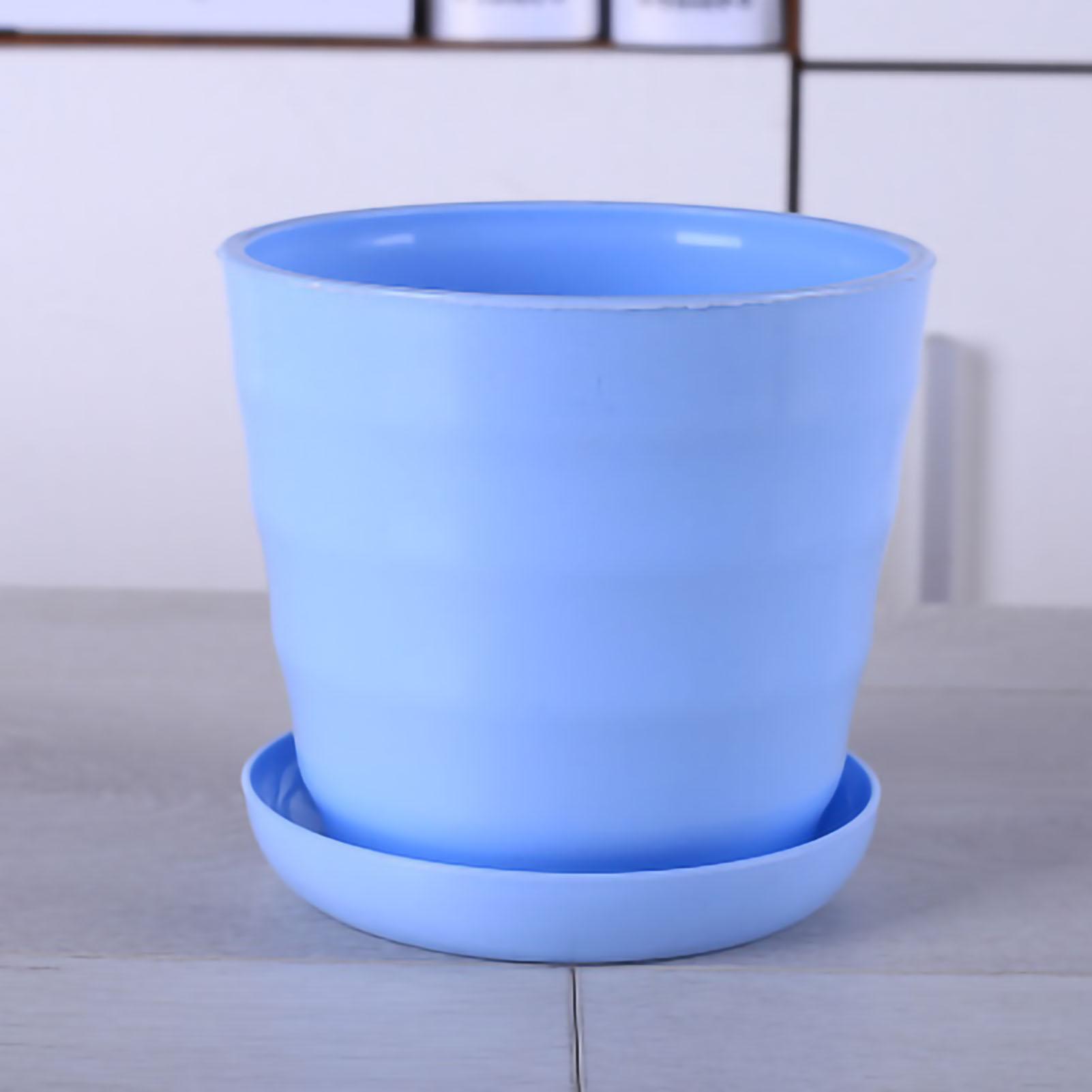 

Гибкий круглый современный цветочный горшок с съемным поддоном для садоводства, офиса, балкона XL 60x50x30cm