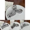 High-end Large Hair Claw Clip In Shiny Silver Resin For Effortless Elegant Hairstyles