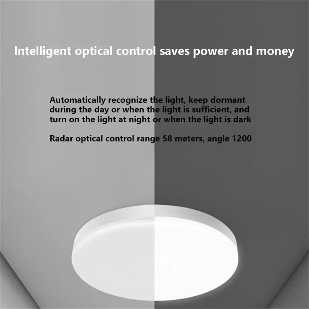 Ultra-thin Household Voice-controlled Ceiling Lamp AC220V 12W 18W with Human Body Infrared/radar Sensor Staircase Balcony Lighti