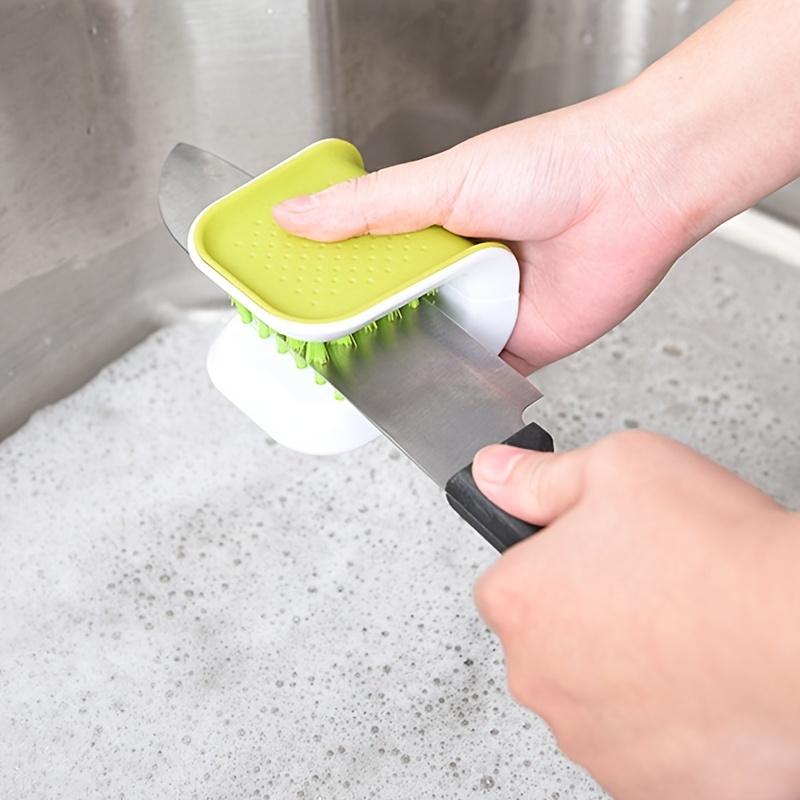 U-shaped Double-sided Knife Brush Chopsticks Cleaning Brush Bristle Knife and Fork Cleaning Brush Tableware Cleaning Brush