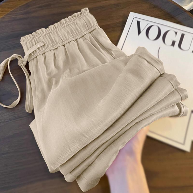 Loose and versatile narrow wide-leg pants women's 1116 summer new casual pants thin sunscreen and thin drape straight pants