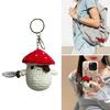 Unique Mushroom Shaped Keychain Crochet Doll Pendant Keyring Handmade Amigurumi Stylish Soft Cotton Yarn Accessory