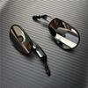 8mm Black/Chrome Motorcycle Mirror Short Stem 3"Round Rearview Mirror For Harley Dyna Bobber Chopper Old School 1982-2018 Up