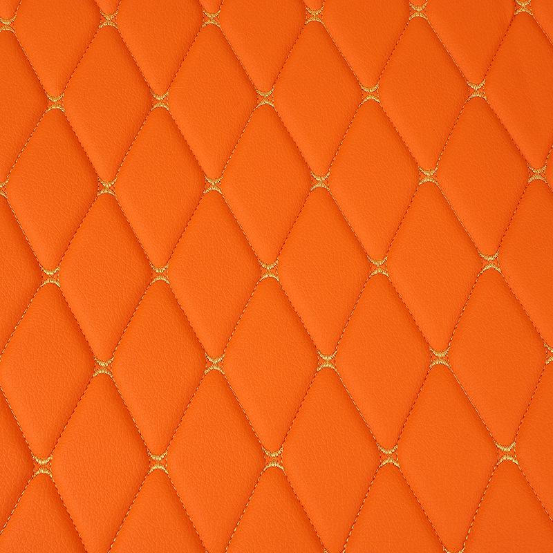 Thick Faux Leather Embroidered Car Interior Floor Mats & Headliner Trim