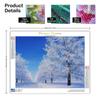 Diamentowy obraz haft zimowy szron w pełni z okrągłych krajobrazów artystycznych śnieg ścieg krzyżykowy mozaika ręcznie robiony prezent 30x40cm/12x16 cali