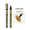 Wide Collection 843 Chrome Reflective Pen: Silver Plated Marker for DIY & Gundam Models.