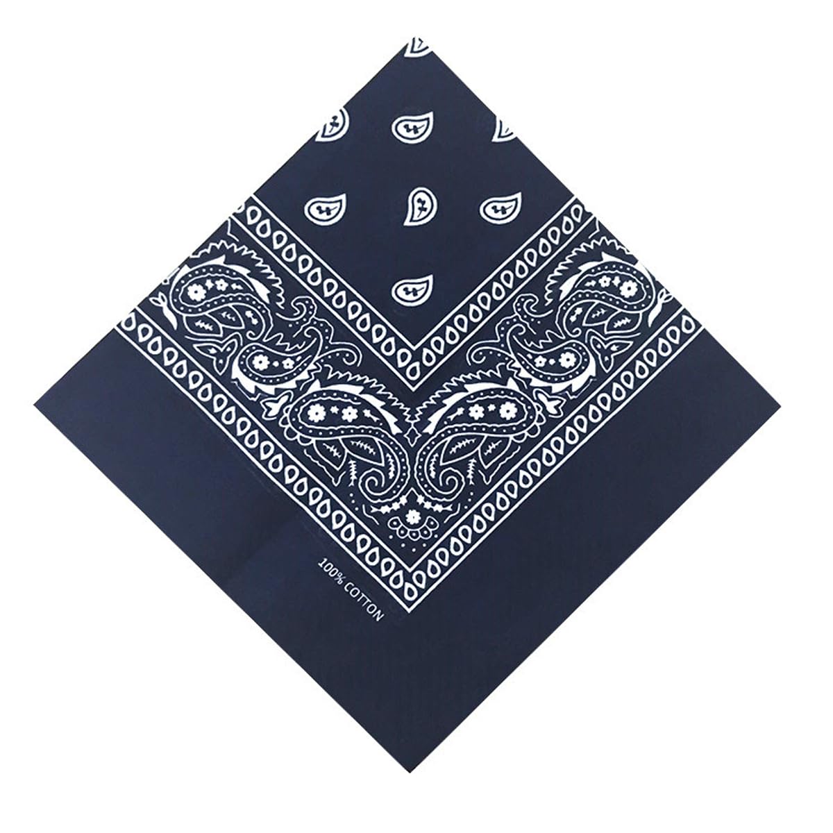 

kakatrend Bandana Paisley Cotton 100% Adult Navy Unisex 55cm x 55cm тёмно-синий
