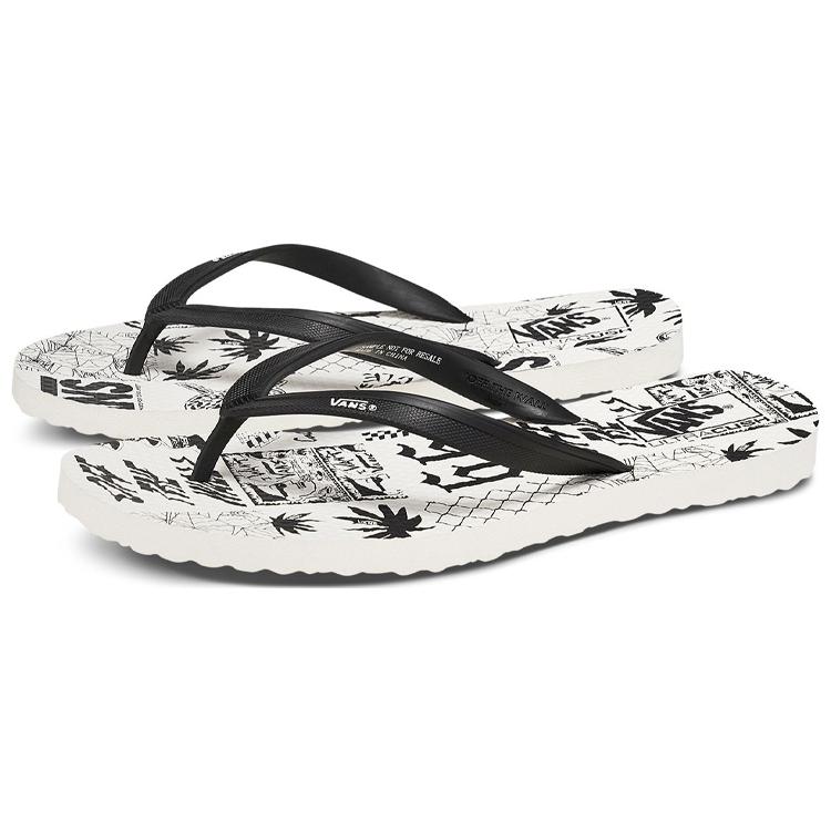Vans Makena Fashion Unisex Black White Slippers 'Black White' VN0A3MTLW85