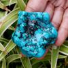 Natural Blue Turquoise Uncut Rough 380Ct CERTIFIED Loose Gemstone For Collection