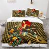 Japanese-Style Bedding Set Ukiyo-e Theme Comforter Cover Sea Wave Red Sun Pattern Decor Duvet Cover For Kids Teen King Full Size