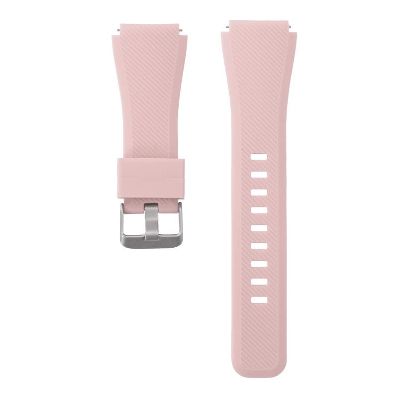 Samsung S3 Twill Silicone Watch Band 20/22mm Quick Release, Monochrome Silicone Strap, Compatible with Huawei