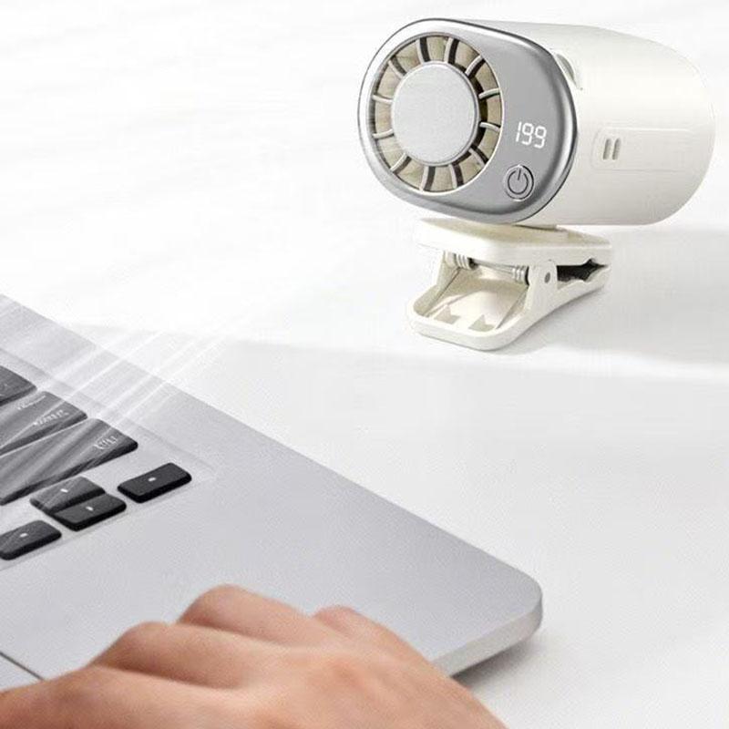 Portable Car Clip Fan 360° Rotatable 199 Speed Wind USB Cooled Rechargeable Electric Fan Low Noise Mini Fan Clamp Anywhere
