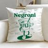 Cuscino Decorativo a Tema Cocktail Negroni – Morbido e Facile da Lavare – Versatile per Divano, Letto, Viaggio e Ufficio