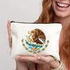 Independencia De Mexico Cosmetic Bag New Hispanic Heritage Month Canvas Zipper Storage Pouch Wallet Office Supplies Pencil Case