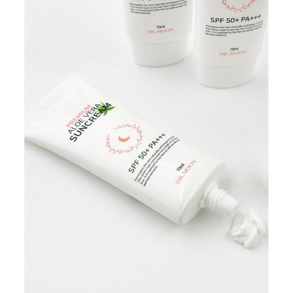Drmoon Premium Aloe Vera LSF 50+ PA+++ Sonnencreme 70ml Set mit 2 Stück