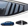 For Hyundai Elantra 2017-2020 Glossy Black Rear Side Window Vent Shutter Trim