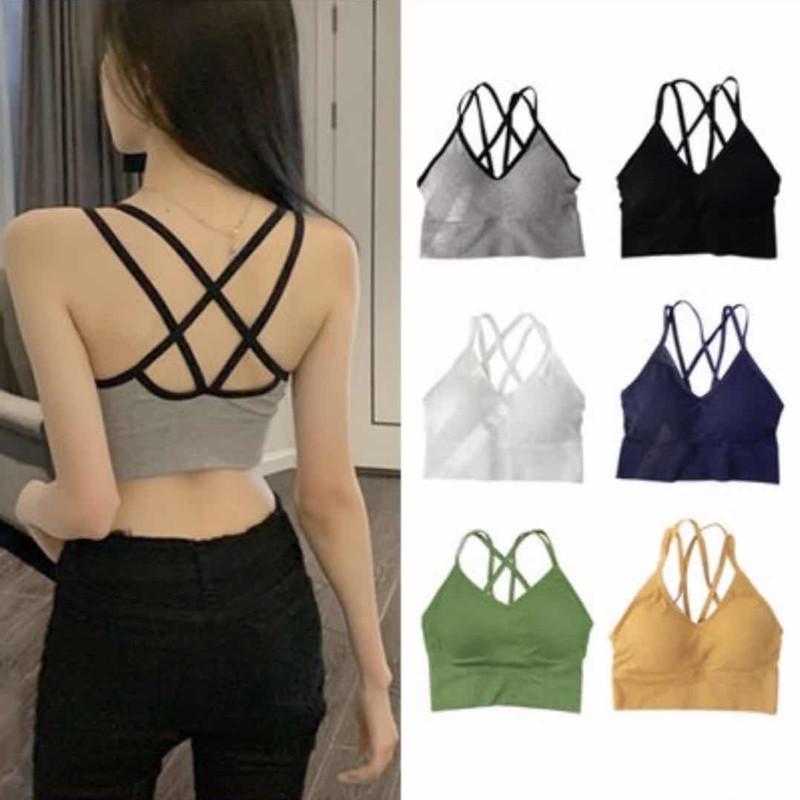 Sutiã esportivo feminino cropped respirável anti-suor sem costura top fitness sutiã de ioga top cropped à prova de choque push up top de treino de academia para meninas