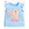 Little Maven Kidsren's T-Shirt European and American Kidsren's Clothing Summer New Style Girls' T-Shirt Knitted Cute Cotton Bottoming Shirt